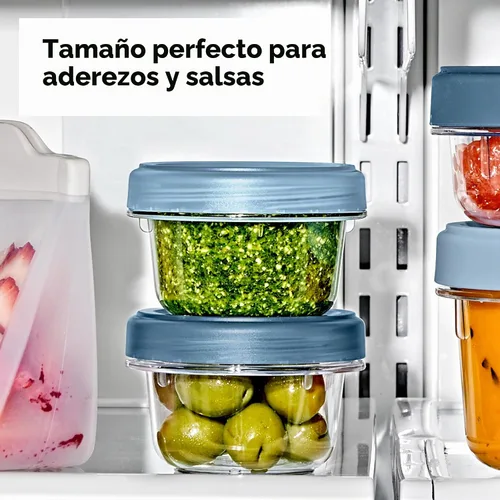 Vista 4 de OXO Good Grips Twist & Stack Contenedor – 5 oz – Paquete de 3