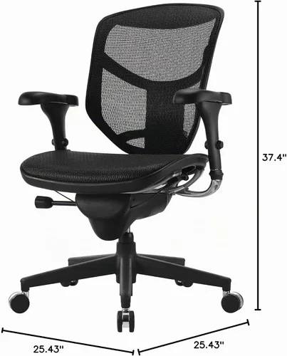 Vista 2 de WorkPro(R) Quantum 9000, Silla ergonómica, color negro, para la espalda media.