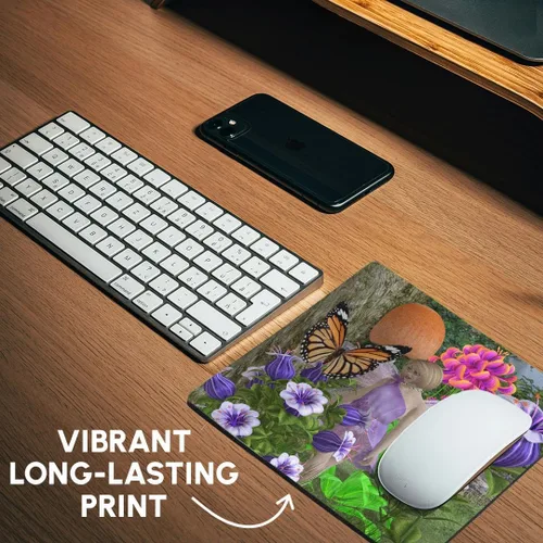 Vista 6 de Alfombrilla de mouse con acabado mate 3D Rose "Fairy Forest Garden" - 8 x 8 pulgadas - mp_202489_1