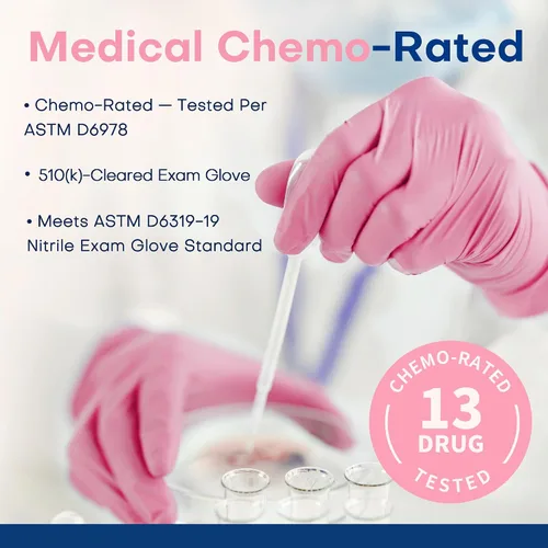 Vista 4 de Supmedic Medical Nitrile Exam Gloves, 3.5 mil Powder-Free Food-Safe Disposable Glove for Cooking Cleaning Esthetician 100 Pcs