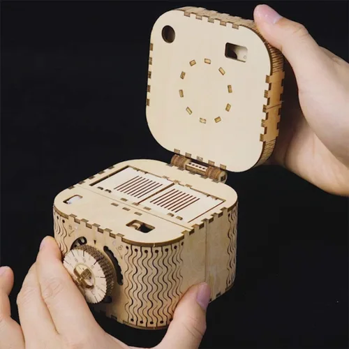 Vista 4 de ROKR Caja de tesoros con rompecabezas mecánicos de madera 3D Modelo de rompecabezas DIY Proyectos de rompecabezas mentales para adultos Edad 14+