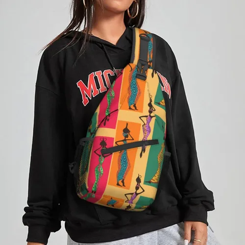 Vista 5 de NiuKom Mochila cruzada para el pecho, bolsa cruzada para el hombro, gimnasio, ciclismo, viajes, senderismo, para mujeres y hombres, Mujeres