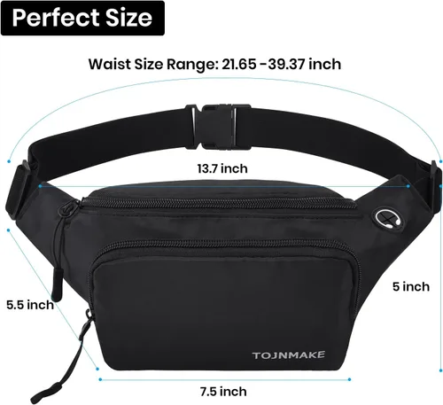 Vista 4 de Riñonera para mujeres y hombres con cinturón para correr, XX-Negro, Deporte, a la moda