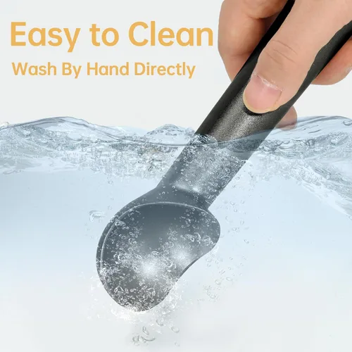 Vista 5 de Cuchara para helado, cuchara de aluminio antiadherente de una pieza, anticongelante, de 7 pulgadas, diseño resistente y duradero, fácil de limpiar