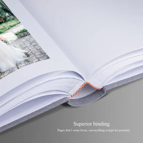 Vista 4 de Álbum de fotos con espacio de escritura, álbum de fotos de alta calidad, 120 páginas para 3 x 5, 4 x 6, 5 x 7, 6 x 8, 8 x 10, cubierta de lino