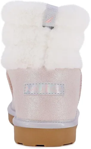 Vista 3 de Nautica Kids Girls Boot With Sherpa Fur For Snow And Winter-Warm Ankle Slipper Bootie Big Kid - Little Kid - Toddler