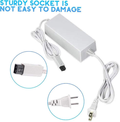 Vista 4 de Kit de accesorios 4 en 1 para Wii adaptador de fuente de alimentación de CA cable de audio compuesto convertidor Wii a HDMI y barra de sensor