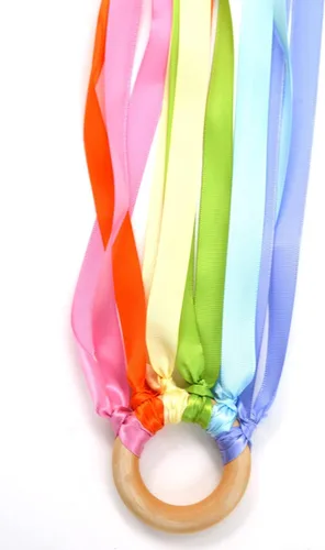 Vista 2 de Cometa de mano - Pastel Rainbow