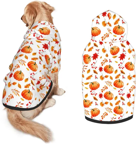 Vista 8 de Disfraz de perro de Halloween, sudadera con capucha con estampado de fantasma de calabaza para invierno, Halloween, cosplay, suéteres con capucha