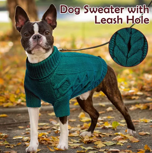 Vista 4 de PeacockGreen XS Suéter para Perro Hembra Chihuahua Teacup, Ropa para Gatos y Cachorros - Suéter Cálido de Invierno para Navidad y Acción de Gracias