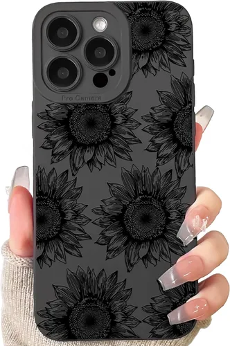 Vista 13 de Lovmooful Funda para iPhone 13 Pro Max, diseño negro, mariposas grandes Big Butterfly