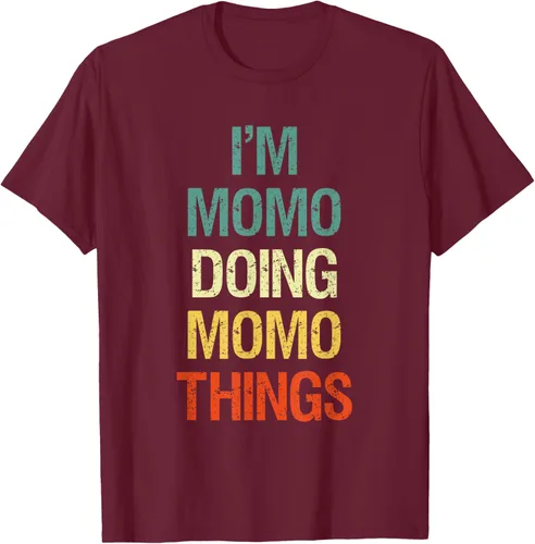 Vista 17 de I'M Momo Doing Momo Things - Camiseta de regalo con nombre personalizado, Negro, S