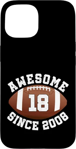Vista 6 de Awesome Since 2008 18th Birthday Men Son American Football Case for iPhone 17