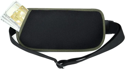 Vista 121 de DAITET Cinturón de dinero, soporte para pasaporte, cartera de viaje oculta segura con bloqueo RFID, riñonera encubierta (negro), Negro, Rfid