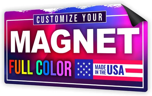 Vista 3 de Letreros magnéticos personalizados de 12 x 24 pulgadas a todo color para negocios y publicidad, imanes de vinilo personalizados de 30 mil