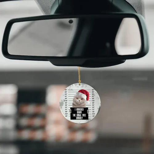 Vista 3 de CUBICER Adornos personalizados para árbol de Navidad de gato, adorno de mesa colgante de acrílico, regalo de cumpleaños para amigos, mujeres, niñas