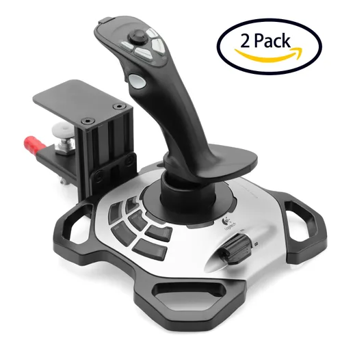 Vista 2 de HUYE Desk Mount Bracket Holder for Logitech G Extreme 3D Pro Joystick for Windows - Adjustable Steel Desk Mount Holder for Logitech G Extreme 3D Pro