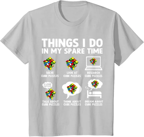 Vista 25 de Things I Do in My Spare Time Cube Puzzle Speed Cubing Camiseta