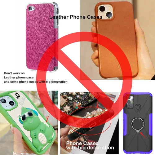 Vista 4 de Paquete de 2 fundas de silicona con succión para teléfono de doble cara, accesorio de teléfono manos libres de silicona para iPhone y Android