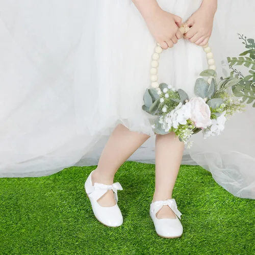 Vista 3 de Felix & Flora Zapatos de vestir para niña de las flores, zapatos planos de ballet para niñas, para fiestas, escuela, boda