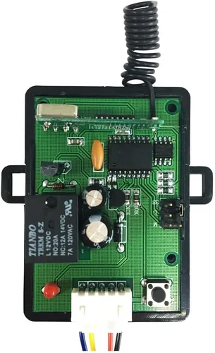 Vista 3 de Visionis FPC-5228 Kit de 2 Mini Remoto Inalámbrico de Código Fijo 315mhz con un Receptor RF de 1 Canal con Interruptor Momentáneo y Fuente de Poder