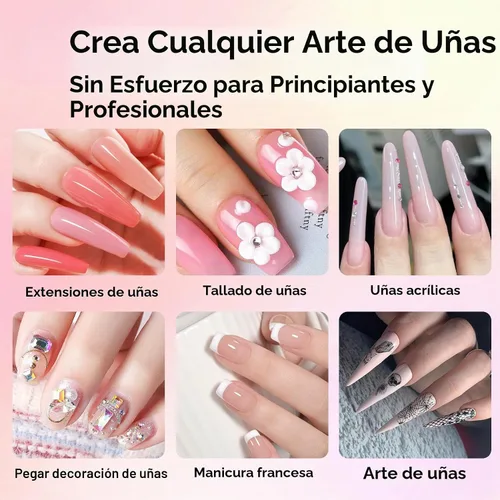 Vista 6 de Kit de polvo acrílico de 16 colores - para extensiones francesas de uñas DIY y arte 3D, no se necesita lámpara, sin amarillamiento, calidad de salón