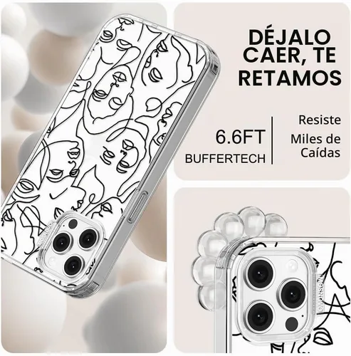 Vista 5 de MOSNOVO - Funda para iPhone 12/12 Pro, protección Buffertech de grado militar contra caídas (6.6 pies), antidesprendimiento, poliuretano