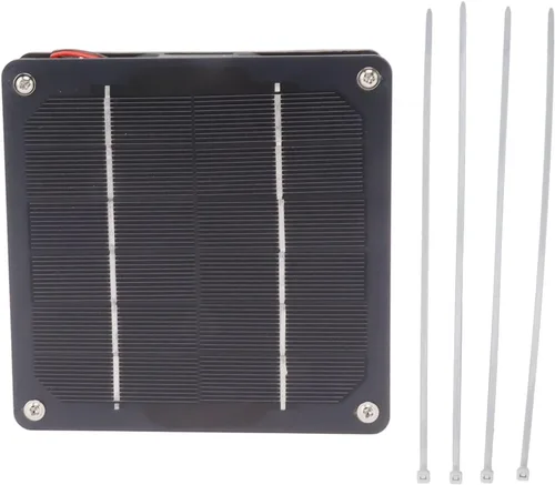 Vista 6 de Solar Powered Exhaust Fan, 5w Solar Panel Powered Fan, Energy Saving Monocrystalline Solar Panel Fan Mini Ventilator for Chicken, Ventilation Fans