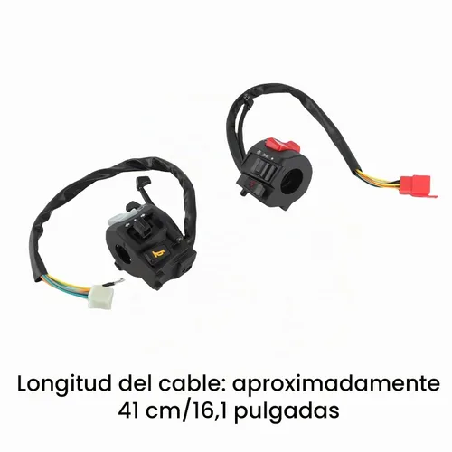 Vista 8 de Acouto Interruptor de control del manillar de la motocicleta 7/8 "izquierda y derecha del manillar del lado izquierdo y derecho de control de luz