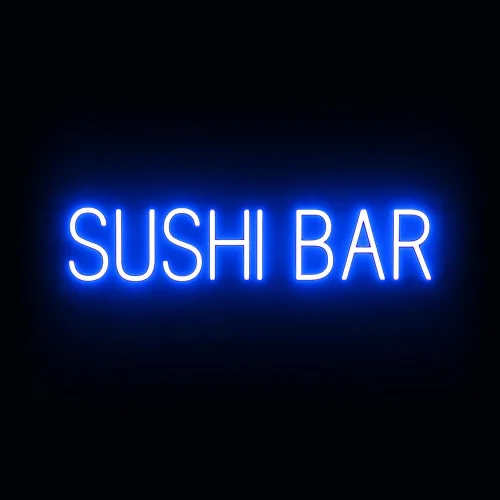 Vista 24 de SpellBrite Señal de PHO para restaurantes Señalización LED azul para restaurantes con LED de neón para empresas 13.2 x 6.3 pulgadas