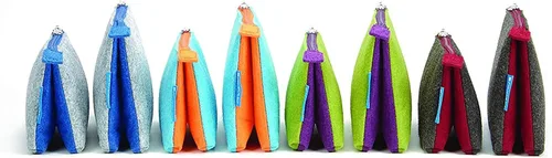 Vista 4 de ProFolio by Itoya, Midtown Pouch - 5 x 9 pulgadas, carbón/granate