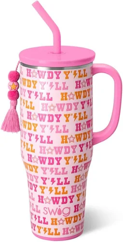 Vista 42 de Swig Life 40oz Insulated Mega Mug with Handle & Straw, Boho Desert DESIERTO BOHO