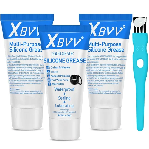 Vista 9 de XBVV - Lubricante de grasa de silicona para fontanero para válvula de grifo de fontanería, arandela de goma con juntas tóricas, paquete de 1 unidad