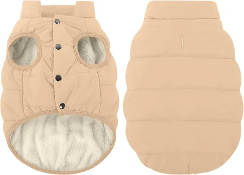 Vista 15 de ASENKU Abrigo de invierno para perro, resistente al viento, chaqueta de forro polar impermeable, ropa para mascotas para perros pequeños, medianos