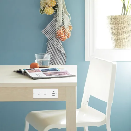 Vista 5 de Jgstkcity Regleta de alimentación empotrable USB C de 20 W, protector de sobretensiones impermeable, toma de corriente de escritorio para muebles, 2