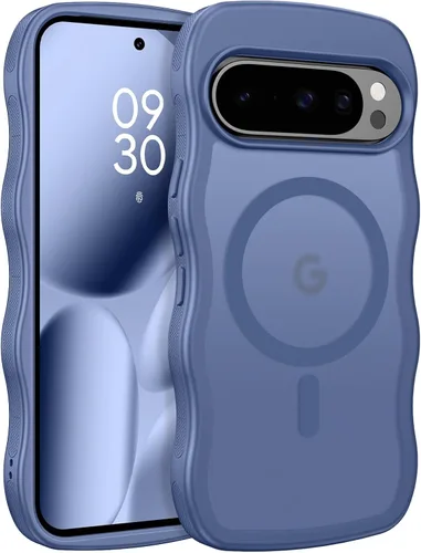 Vista 15 de BENTOBEN Funda magnética para Google Pixel 10, bonita funda rizada ondulada Pixel10 [compatible con MagSafe], antideslizante, a prueba de golpes