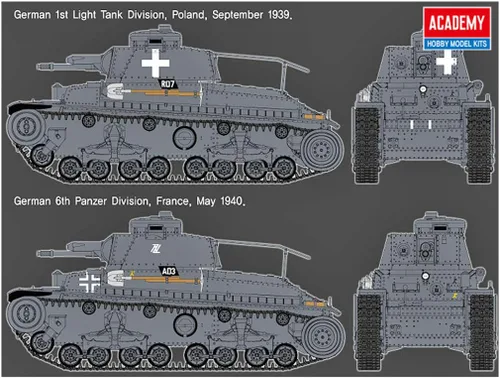 Vista 3 de Academy Pz.BEF.wg.35(t) Kit de modelo de tanque de mando alemán
