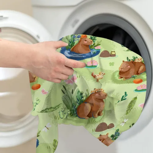 Vista 7 de Cabybara - Manta de franela Capybara ultrasuave y bonita para niños y niñas, manta de felpa acogedora y divertida de animales, regalo divertido