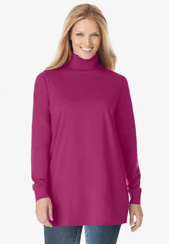 Vista 5 de Camisa algodón, cuello de tortuga, talla grande, Perfecta, para mujer.
