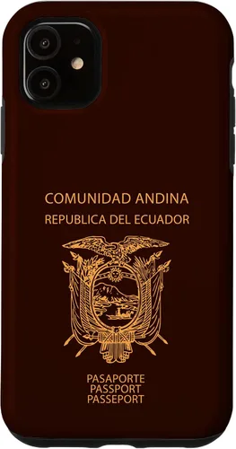 Vista 6 de Funda para iPhone 12 Pro Max Ecuador, pasaporte de Ecuador, bandera de Ecuador