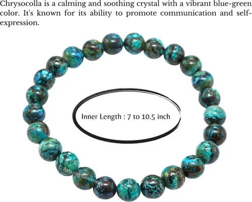 Vista 100 de Amazing Gemstone Crystal Bracelet for Women Men's Gifts - Protection Healing Crystal Bracelet - 8mm Gemstone Beaded Stretchable Bracelet Pulseras