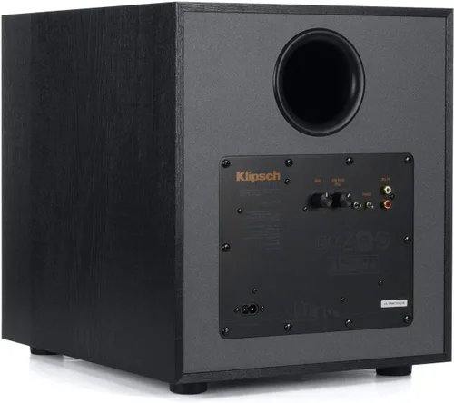 Vista 5 de Klipsch R-100SW Subwoofer de 10", graves increíblemente profundos y un amplificador totalmente digital, 14 5" x 12 5" x 16 4" Woofer de cobre
