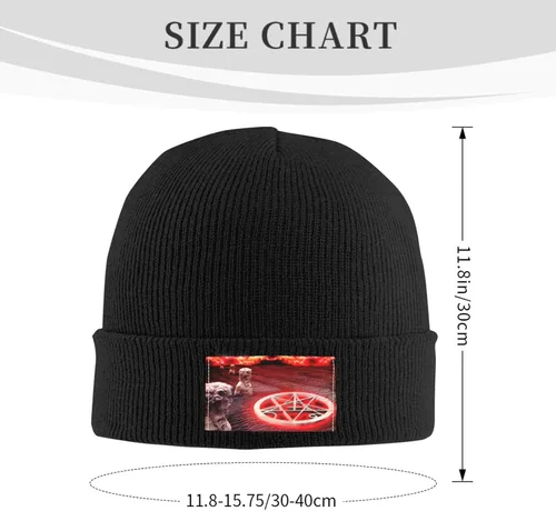 Vista 2 de KyjsiUhyU Gorro unisex para hombre y mujer, gorro de punto de calavera con puños, gorro de invierno para dormir, para deportes y escalada
