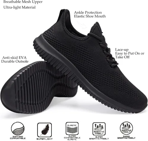 Vista 4 de BXYJDJ Zapatos deportivos para correr para hombre, para caminar, atléticos, gimnasio, fitness, deportes, ligeros, informales, para trabajo, correr