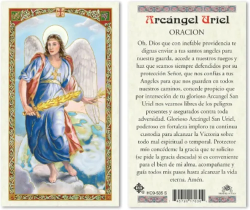 Vista 7 de Seven Arcángeles - Tarjetas de oración católicas laminadas en español para orientación celestial, Miguel Gabriel Rafael Uriel Barachiel Jhudiel
