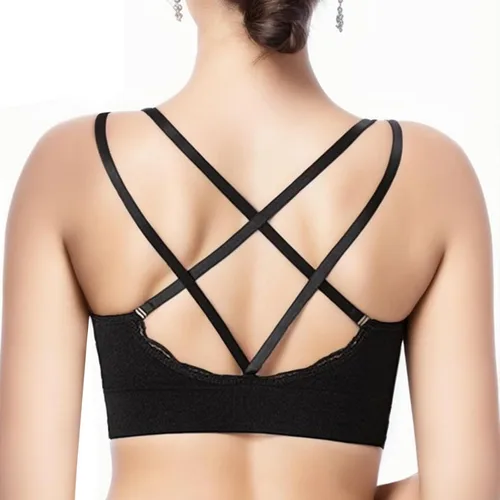 Vista 3 de Eleplus 4 Pieces Comfy Bra Top Yoga Push Light Balcony Bra for Women Womens Bra Bra Set 36C Strapless Supportive Bra