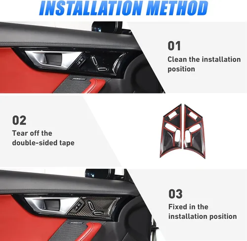 Vista 7 de 2 piezas de panel de ajuste eléctrico de asiento para Jaguar F-Type 2013-2024 botón de ajuste de asiento de coche interruptor marco accesorios Fibra