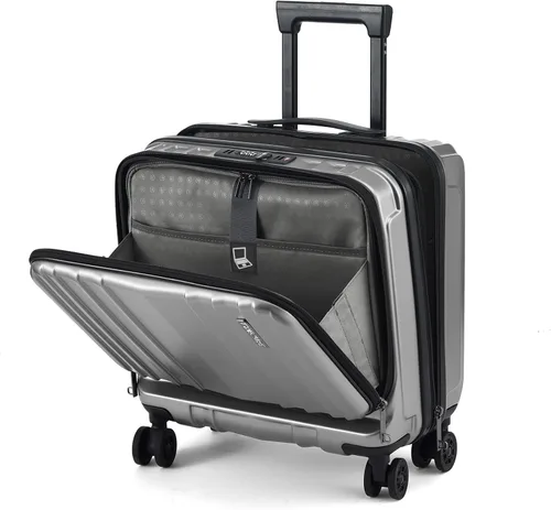 Vista 11 de TydeCkare Equipaje de mano de 16" con 2 compartimentos para portátil, Negro, 16 pulg., Negocios