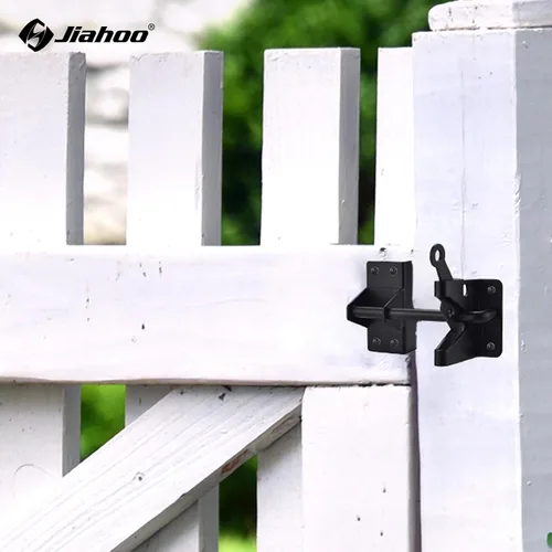 Vista 7 de Pestillo de puerta automático resistente para cercas de madera, puertas de metal autobloqueantes para cercas de vinilo que salen a la puerta