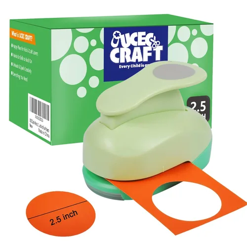 Vista 16 de UCEC Perforadora de mariposa de 1 pulgada, perforadores de papel para manualidades, perforadora de palanca hecha a mano, forma de agujero